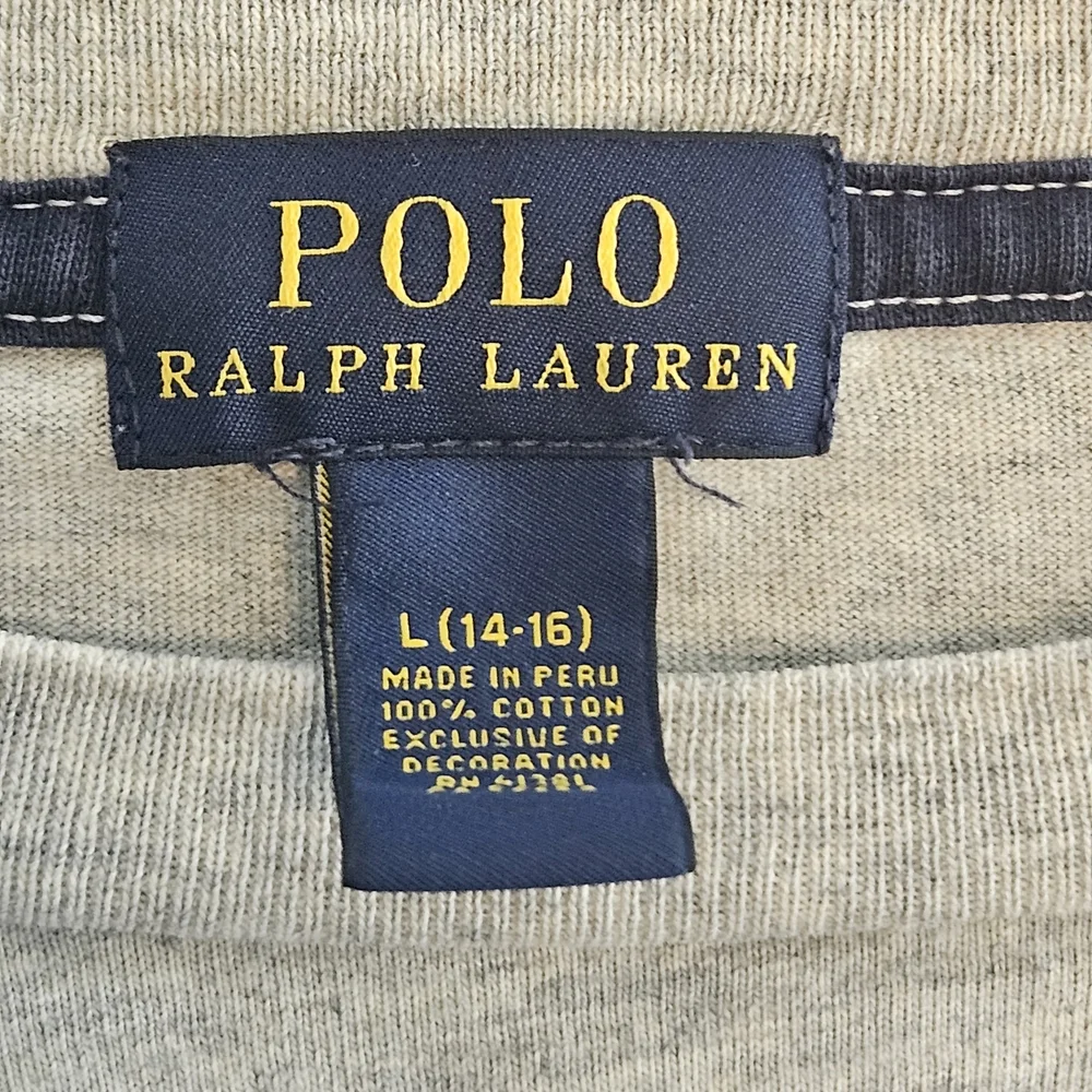Polo by Ralph Lauren Light Gray Graphic Long Sleeve Tee - Picture 4 of 6